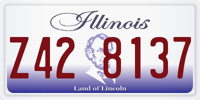 IL license plate Z428137