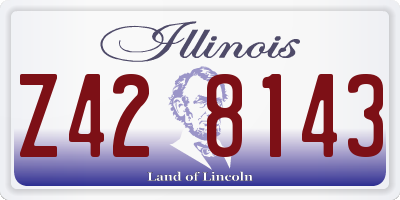 IL license plate Z428143