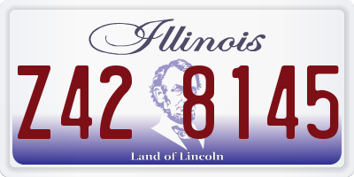 IL license plate Z428145