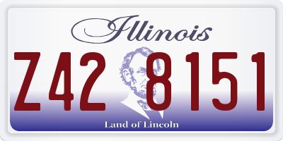 IL license plate Z428151