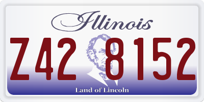 IL license plate Z428152