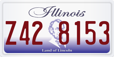 IL license plate Z428153