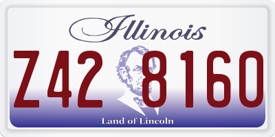 IL license plate Z428160