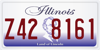 IL license plate Z428161