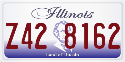 IL license plate Z428162
