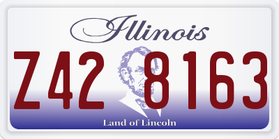 IL license plate Z428163