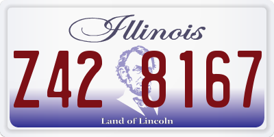 IL license plate Z428167