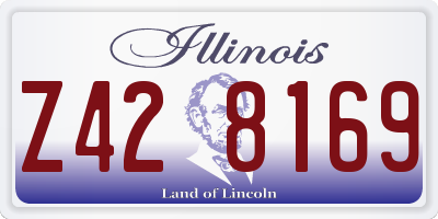 IL license plate Z428169