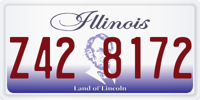 IL license plate Z428172