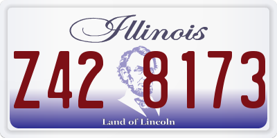 IL license plate Z428173
