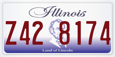IL license plate Z428174