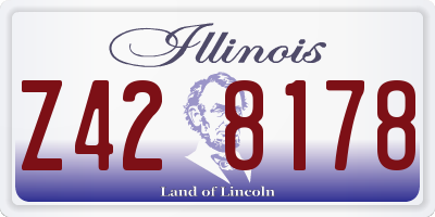IL license plate Z428178