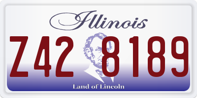 IL license plate Z428189