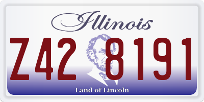 IL license plate Z428191