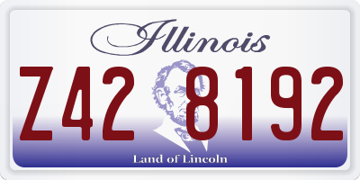 IL license plate Z428192