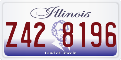 IL license plate Z428196
