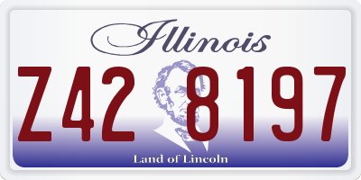 IL license plate Z428197