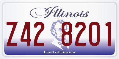 IL license plate Z428201