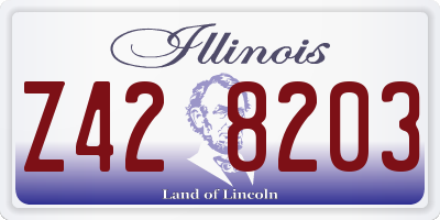 IL license plate Z428203