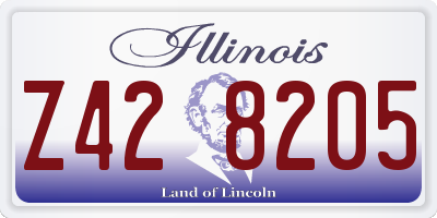 IL license plate Z428205