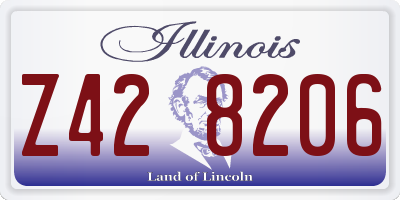 IL license plate Z428206