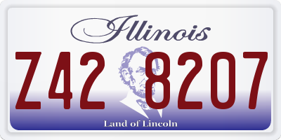 IL license plate Z428207