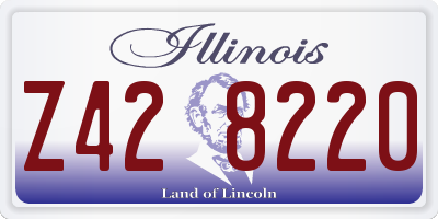 IL license plate Z428220