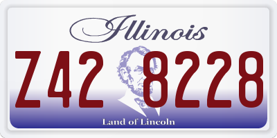 IL license plate Z428228