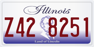 IL license plate Z428251