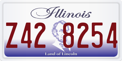 IL license plate Z428254