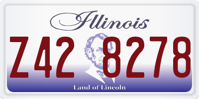 IL license plate Z428278