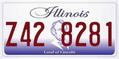 IL license plate Z428281