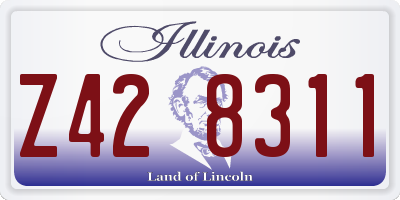 IL license plate Z428311