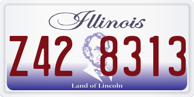 IL license plate Z428313