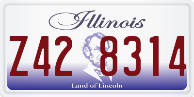 IL license plate Z428314