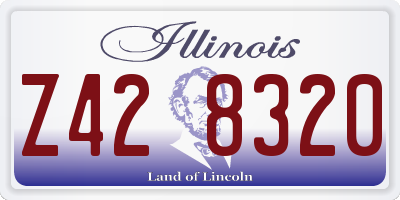 IL license plate Z428320
