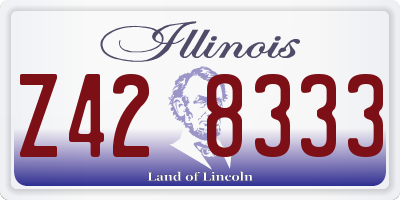 IL license plate Z428333