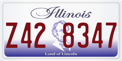 IL license plate Z428347