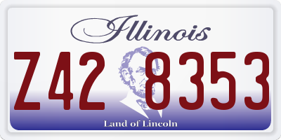 IL license plate Z428353