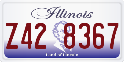 IL license plate Z428367
