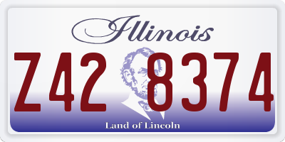 IL license plate Z428374