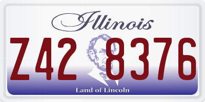 IL license plate Z428376