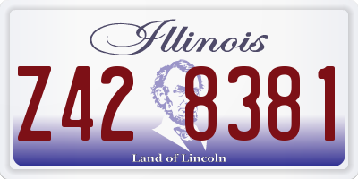 IL license plate Z428381
