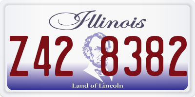 IL license plate Z428382