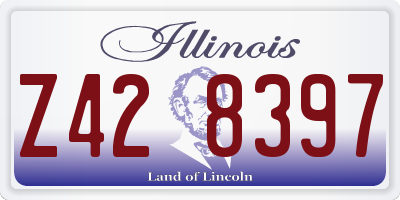 IL license plate Z428397