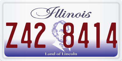 IL license plate Z428414