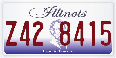 IL license plate Z428415