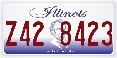 IL license plate Z428423