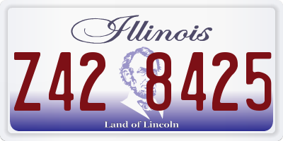 IL license plate Z428425