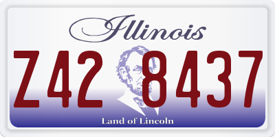 IL license plate Z428437